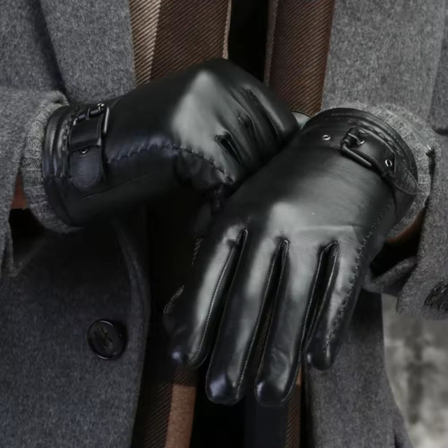 Cheap Fashion Smartphone Fleece Lining Touch Screen Winter Men Sheepskin Leather Gloves