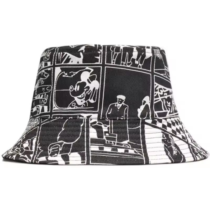 Hot Selling Letters Embroidery Double Reversible Pink Cotton Unisex Character Style Pattern Material Bucket Hats