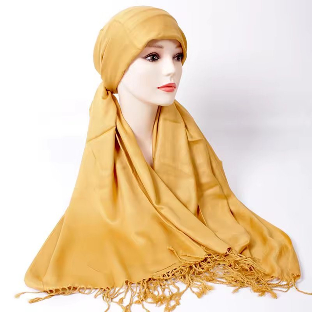 Pashmina Scarf Elegant Soft Shawl High Quality Jacquard Woven Custom Pashmina Scarf for Woman