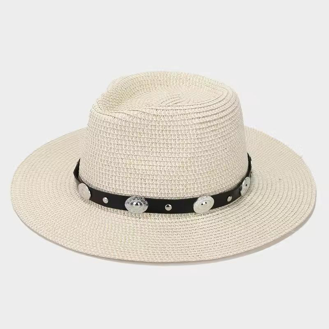 British Retro Panama Woman Straw Hat Men Fashion Breathable Shade Sun Outdoor Trip Beach Straw Hats