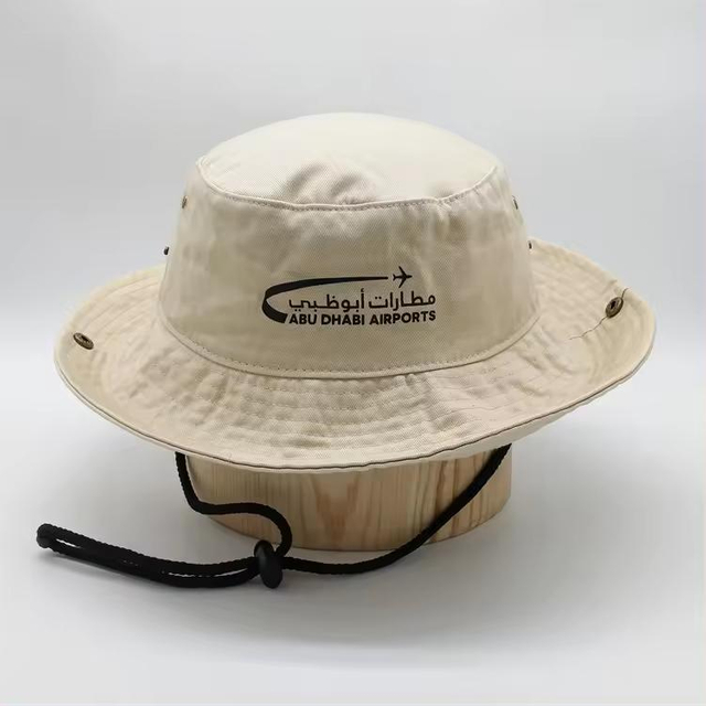 Factory Meidiney Wholesale Custom High Quality Cotton Wide Brim Bucket Hat, Adjustable String Fishing Boonie Cap