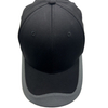 OEM Custom Men Fashion High Quality 6 Panel Black Breathable Healthy Fabric Embroidered Hat Piping Baseball Caps with Logo