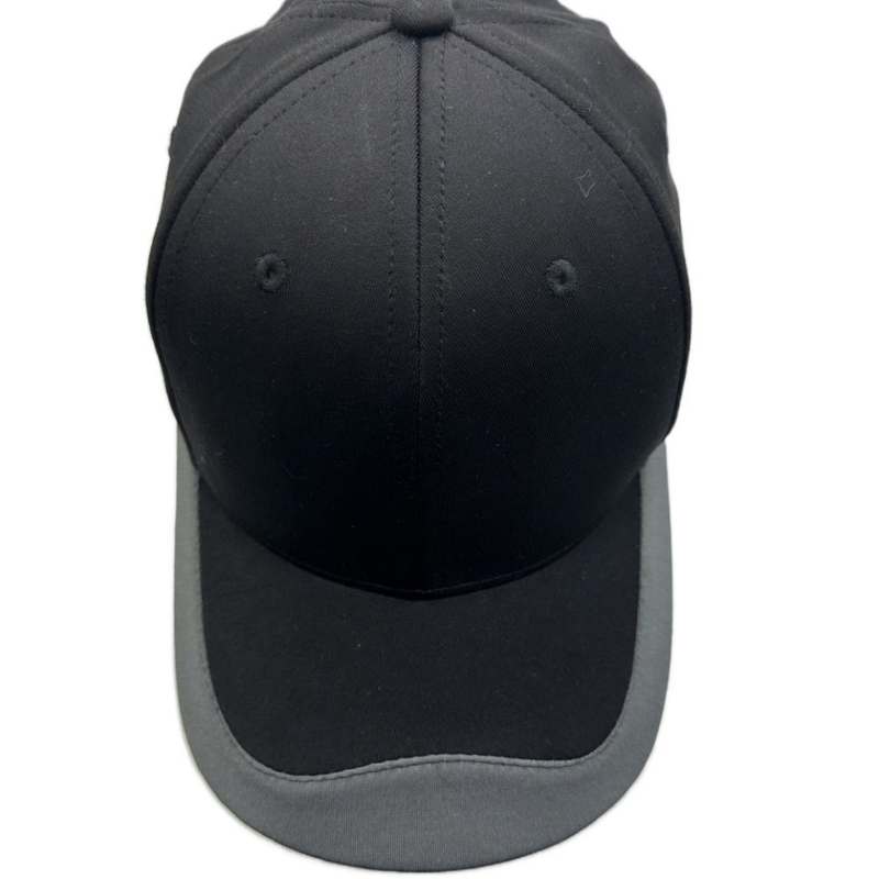 OEM Custom Men Fashion High Quality 6 Panel Black Breathable Healthy Fabric Embroidered Hat Piping Baseball Caps with Logo