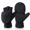 Ozero Custom Logo Half Finger 100% Polyester Warm Winter Mittens Gloves Fleece Unisex