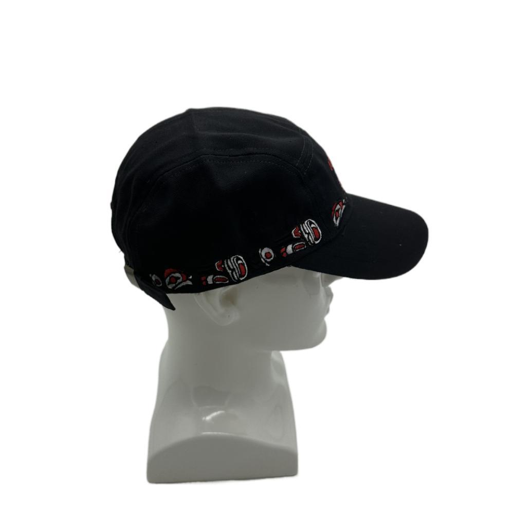 Wholesale Custom High Quality Embroidery Logo Structured Mens Baseball Caps, Black Cotton Baseball Hat