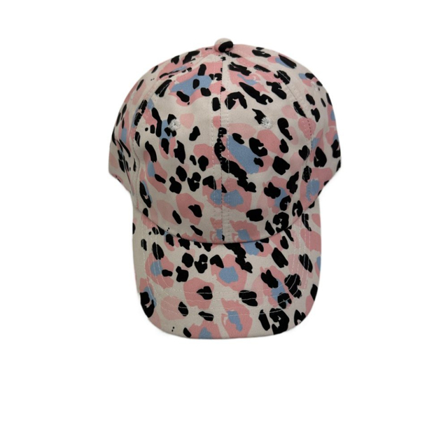 Custom 5-Panel Curved Brim Structured Baseball Cap Printed Front Panel & Embroidered Logos-Made by Cap Manufacturer