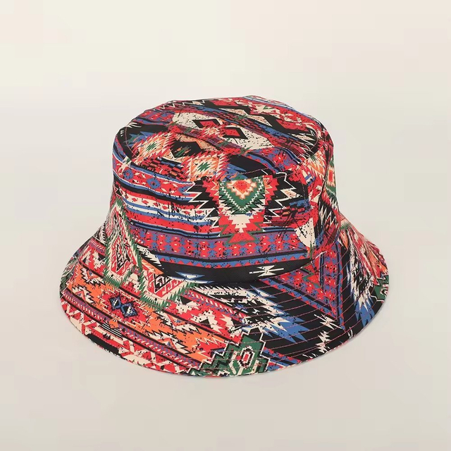 Wholesale Custom Design Your Own Logo Printed Beach Reversible Bucket Hat, Men Women Cotton Sun Shade Fisherman Cap