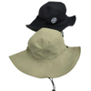 Custom Printed Logo Rope Flat Billed 100% Recycled Polyester Removable Laser Holes Cut Exhaust Rain Waterproof Bucket Hats