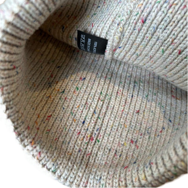 Embroidery Custom Logo Warm Chunky Thick Ribbed Unisex Fluffy Slouchy Jacquard Winter Cuffed Toque Knitted Beanie Hats