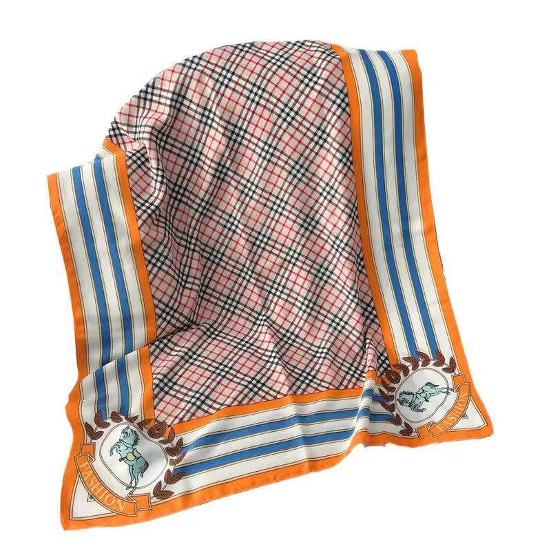 Autumn and Spring Women Houndstooth and Chain Printed Long Scarf Custom Voile Very Soft Felling Long Scarf Shawls Hijab