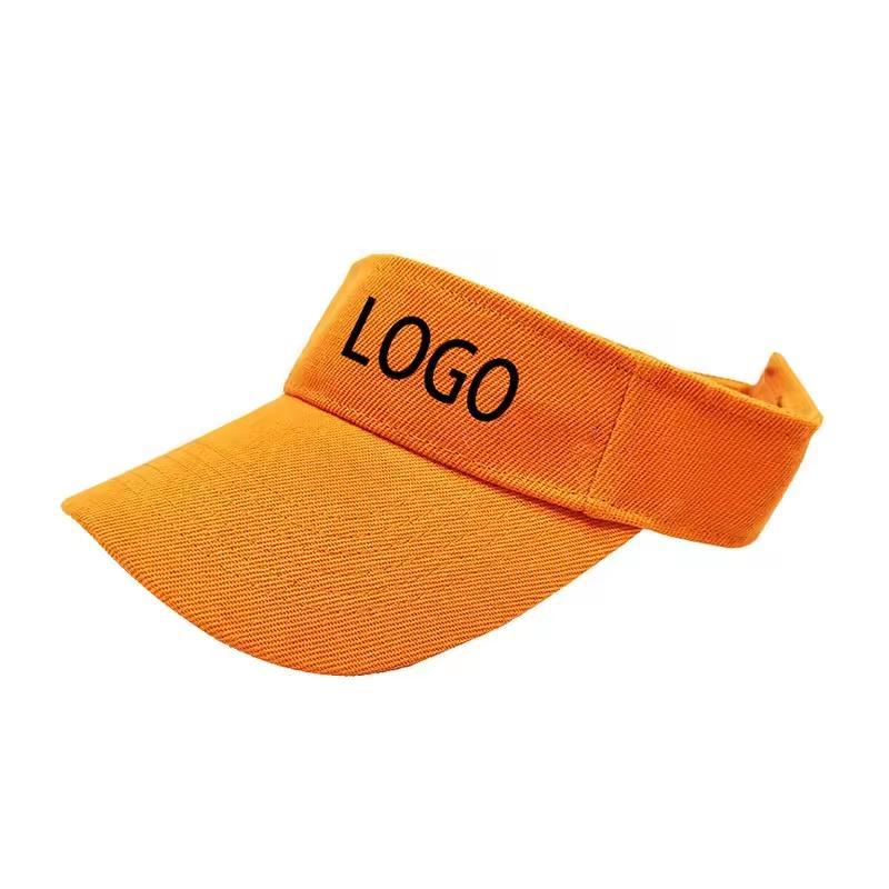 Factory Direct Sell Outdoor Visor Beach Adjustable Sun Cap Visor Face Mask Hats with Custom Logo