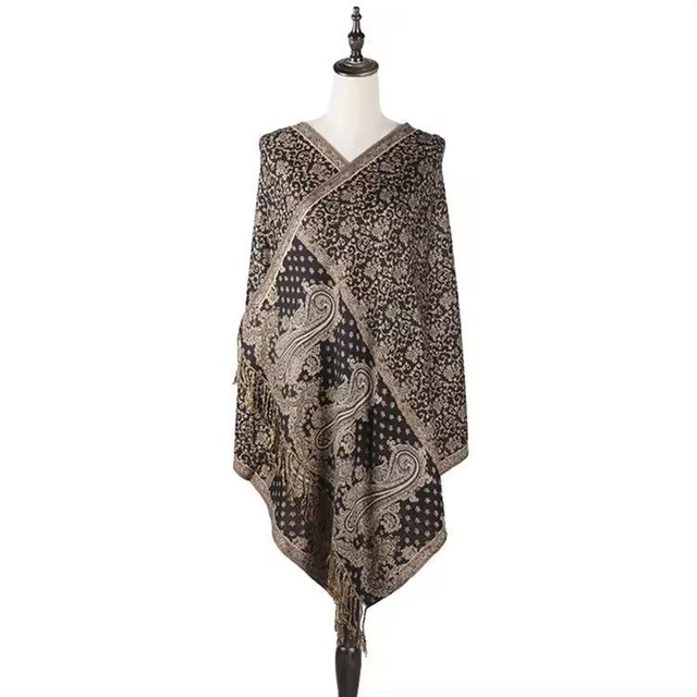 Pashmina Shawl Soft Elegant Fashion Good Quality Jacquard Woven Wrap Scarf Custom Pashmina Scarf for Woman