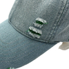 OEM Custom High Quality 5 Panel Structured Embroidery Logo Curved Brim Quick Dry Blue Nylon Snap Back Rope Baseball Cap Hat