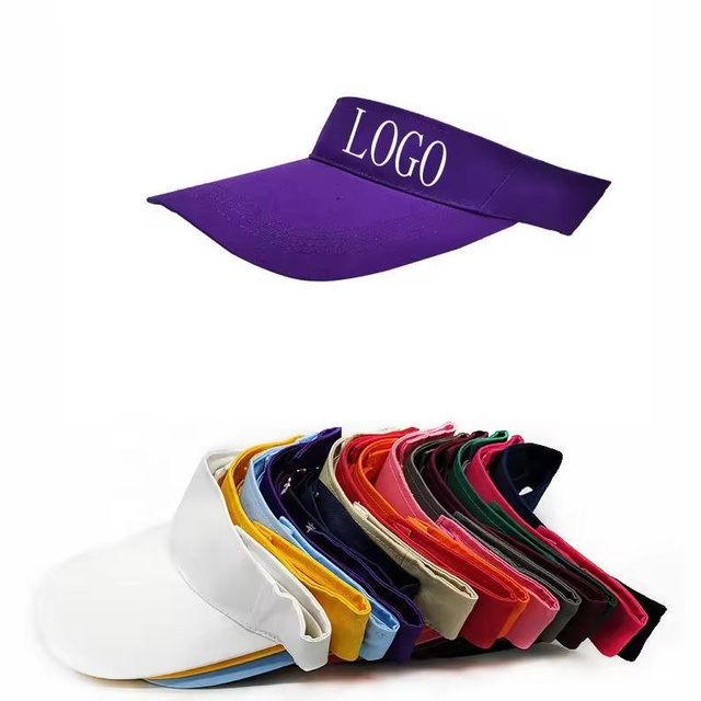 Factory Direct Sell Unisex Sport Sun Visor Hats Adjustable Empty Top Baseball Cap Cotton Ball Caps