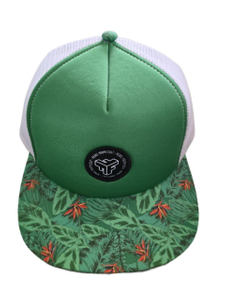 Mens Black Mesh Caps Pre Curved Brim Logo Custom Flat Embroidery 6 Panel Structured Trucker Hat