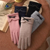 Custom Logo Safety Reflective Stripe Running Bike Riding Touchscreen Men Winter Fleece Gloves