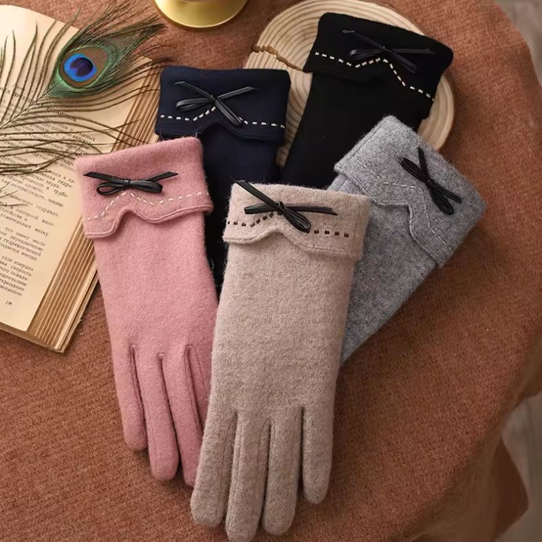 Custom Logo Safety Reflective Stripe Running Bike Riding Touchscreen Men Winter Fleece Gloves