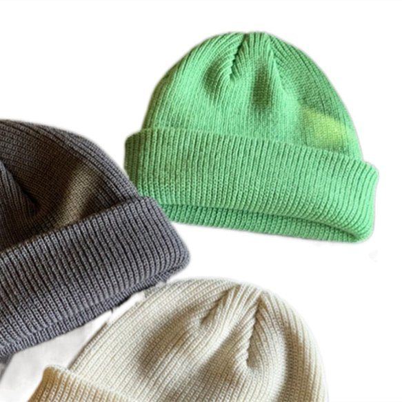 Wholesale Hand Knitted Hats Keeping Warm Winter Head Wrap Hat Plain Dyed