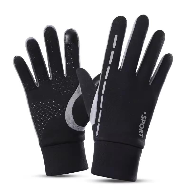 Custom Sport Hand Warmer Water Resistant Man Winter Cycling Bike Fleece Gloves for Touch Screen