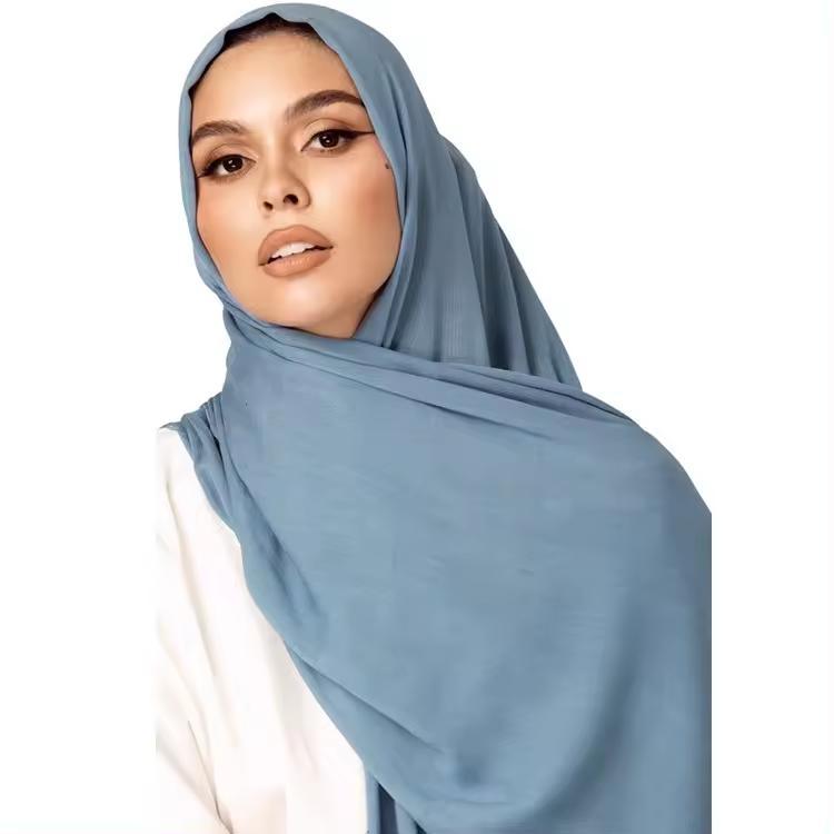 Most Competitive Price Pure Color Turban Premium Woven Soft Comfortable Thin Cotton Modal Scarf Muslim Hijab