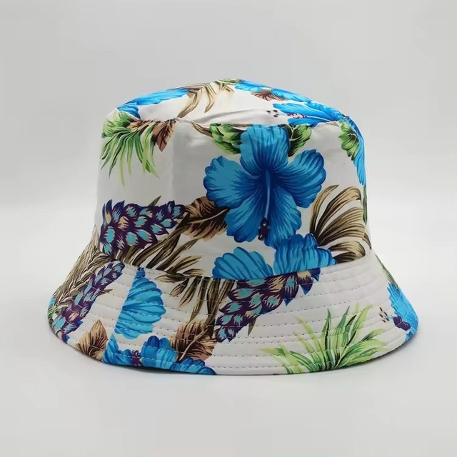 Summer Cotton Yellow Foldable Sun Custom Bucket Hat Cap Fishing Boonie Brim Sun Safari Hat with Strings