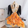 Custom Printing Designer Styles 90*180cm Woman Satin Silk Long Scarves Shawls Head Silk Scarf