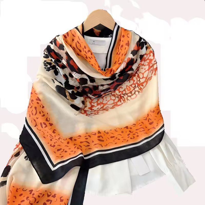 Hot Sale Breathable Long Large Soft Viscose Scarves Sun-Proof Women Shawls Luxury Designer Flower Printed Cotton Scarf Hijabs