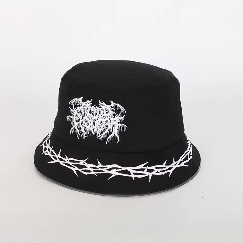 OEM High Quality Wide Brim Mens Women Sun Cap Embroidery Logo Reversible Fisherman Gorras Wholesale Custom Polyester Bucket Hat