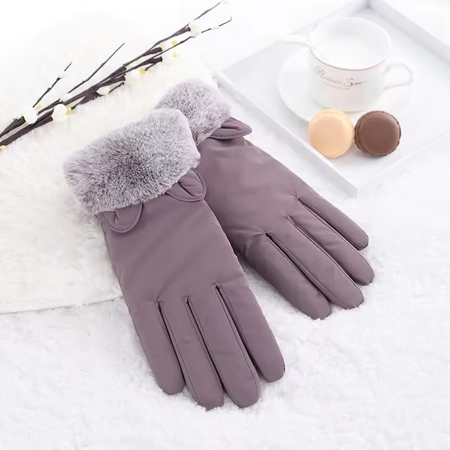 Cheap Fancy Girls Thermal Bike Cycling Touch Screen Women Winter Fashion Riding Fleece Gloves