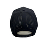 Custom 6 Panel Baseball Cap Mesh Material PU Hot Sales Cap Metal Chapter Adjustable Sports Golf Black Hat Adult Sports Cap