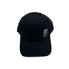 Custom 6 Panel Baseball Cap Mesh Material PU Hot Sales Cap Metal Chapter Adjustable Sports Golf Black Hat Adult Sports Cap