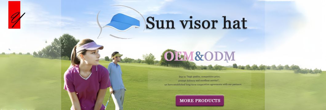 BSCI Factory Custom Embroidery Black Sun Visor Cap Wholesale Outdoor Sports Empty Top Adjustable