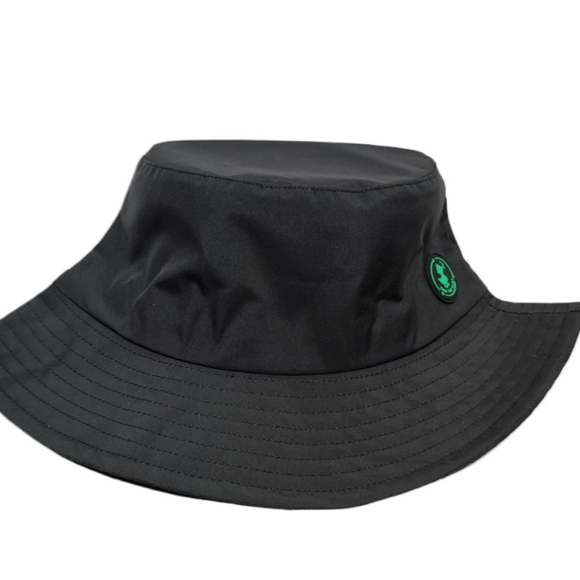 BSCI Wholesale Custom High Quality White Leather Face Reversible Fisherman Gorras Metal Rivets Logo Sun Cap Unisex Bucket Hat