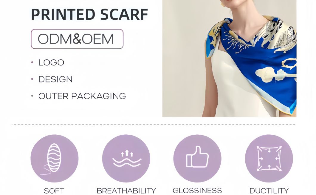 Autumn and Spring Women Houndstooth and Chain Printed Long Scarf Custom Voile Very Soft Felling Long Scarf Shawls Hijab