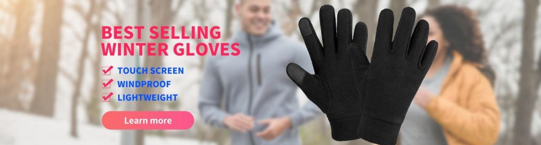 Ozero Custom Logo Touch Screen Men Extra Cold Winter Weather Warm Driving Cycling Running Skiing Fleece Gloves