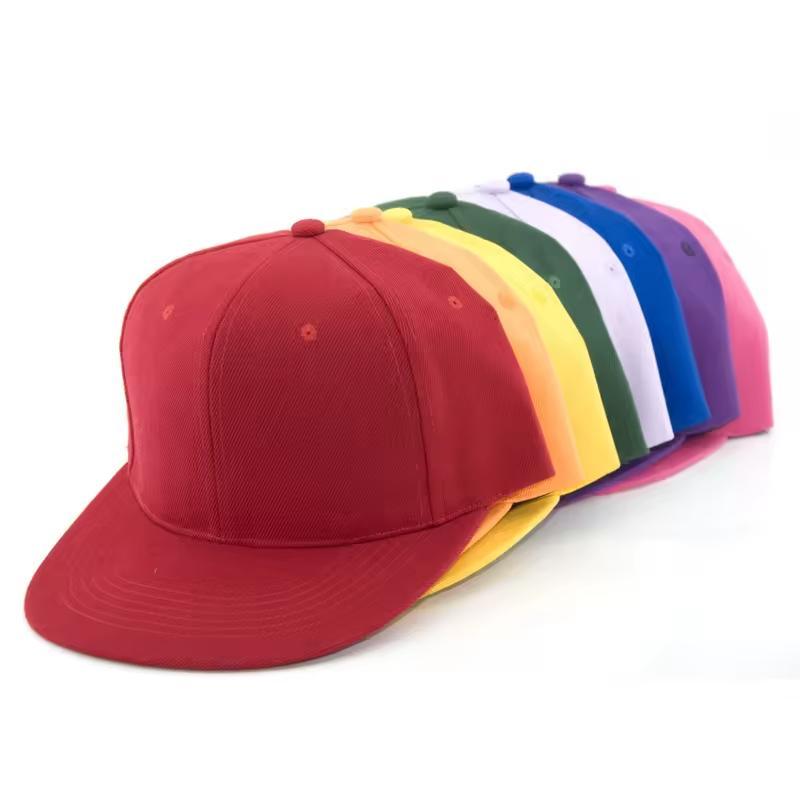 High Quality Custom Snapback Cap 3D Embroidery Black Flat Bill Baseball Custom Cap