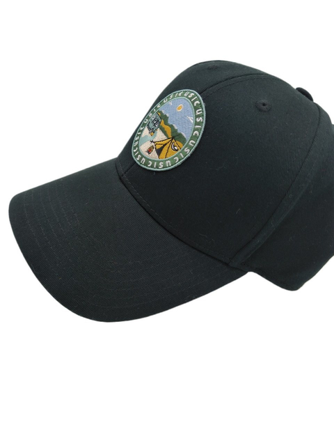 Black Embroidery Snap Closure Linen 6 Panel Running Curved Brim Baseball Cap Custom Logo