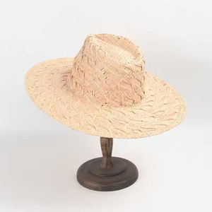 Female Spring Summer Hand Woven Pattern Raffia Straw Hat Beach Holiday Leisure Sunshade Raffia Straw Hat Body