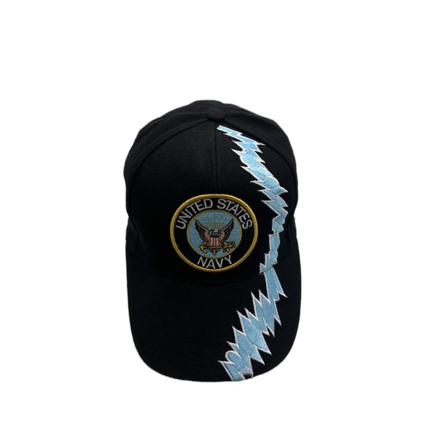 Promotional Custom Logo 5 Panel Structured Custom Embroidery Cap Tow Tone Black Blue Baseball Hats Caps
