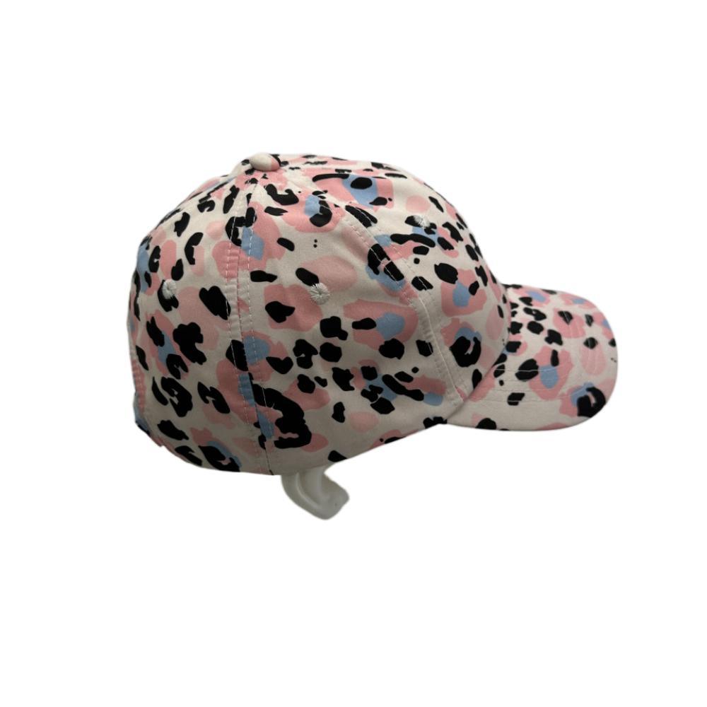 Custom 5-Panel Curved Brim Structured Baseball Cap Printed Front Panel & Embroidered Logos-Made by Cap Manufacturer