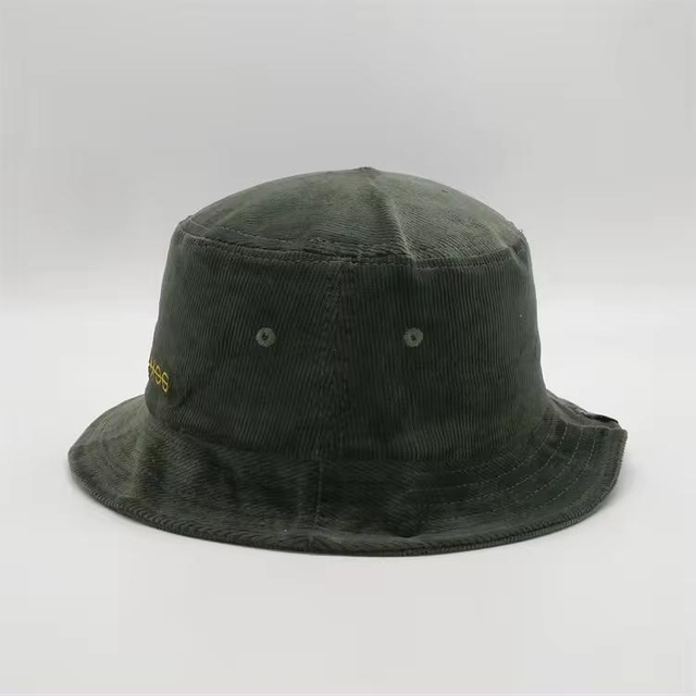 Custom Fashion Embroidery High Quality Corduroy Collapsible Foldable Fishing Cap Short Brim Bucket Hat with Label