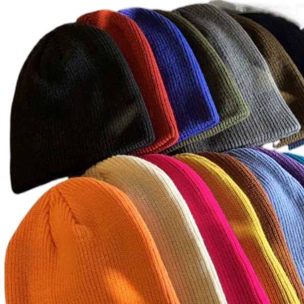 Wholesale Hand Knitted Hats Keeping Warm Winter Head Wrap Hat Plain Dyed