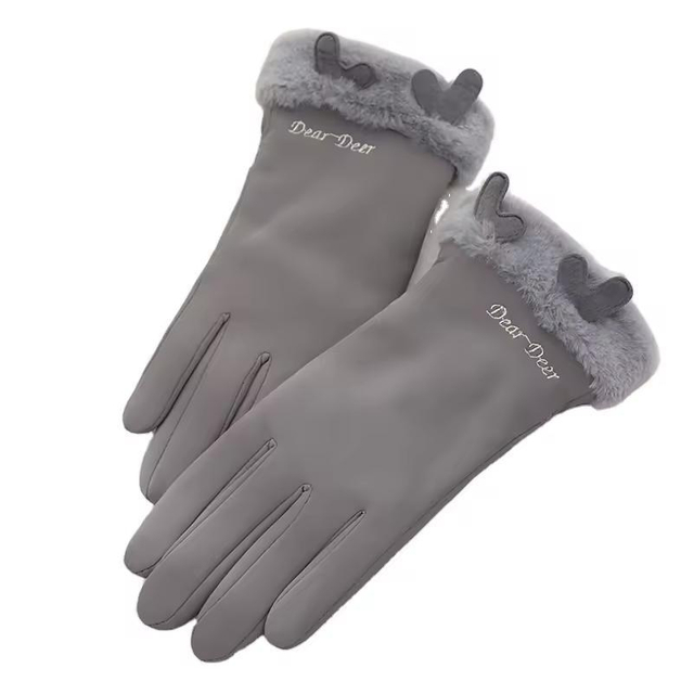 Custom Logo Safety Reflective Stripe Running Bike Riding Touchscreen Men Winter Fleece Gloves