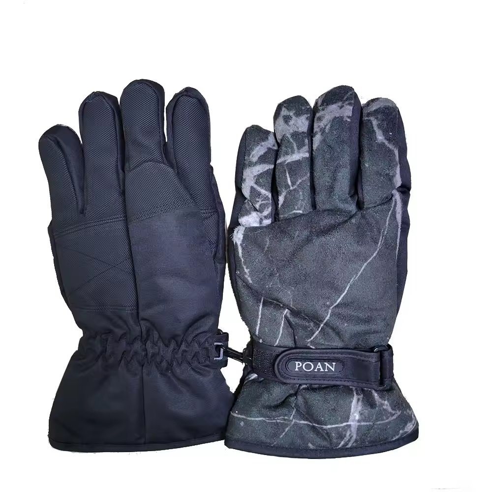 Custom Woven Patch Logo Hand Gloves for Winter High Quality Gloves Winter Wholesales Winter Leather Hand Gloves