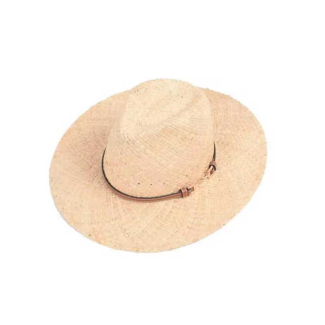 Summer New Arrival Wurope America Large Brim Hand Braided Hair Edge Raffia Straw Hat Women Holiday Beach Sunshade Straw Hats