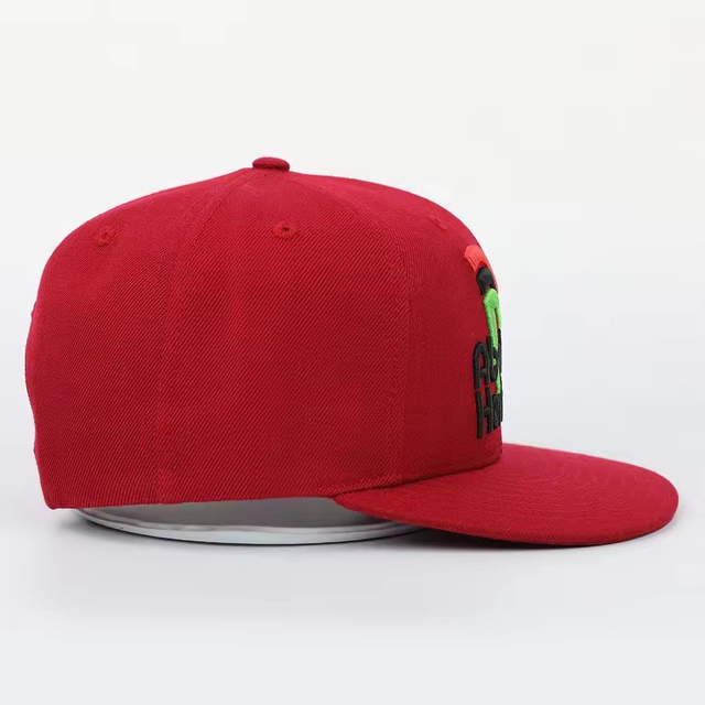 Custom High Quality Snapback Hat, Acrylic Plain Vintage Red Two Tone Gorra, Private Label Embroidered Snapback Caps