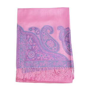 Custom Pashmina Scarf Elegant Classic Shawl Jacquard Woven Soft Paisley Hijab Scarf for Woman