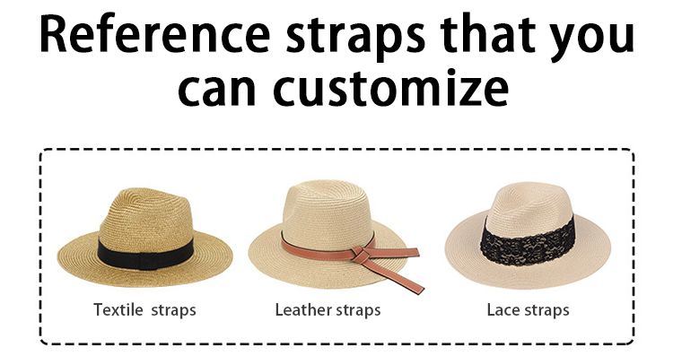 Retro Fashion Braid Two Tone Panama Visor Straw Hats Women Street Cowboy Men Hip Hop Sun Natural Straw Hat