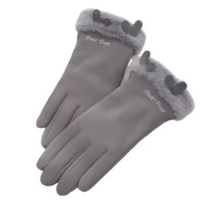 Cheap Embroidery Logo Soft Fleece Lining Women Winter Riding Gloves with Touchscreen