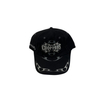 Custom High Quality Custom 5 Panel Adult Fitted Adjustable Black Cotton 3D Embroidery Plastic Strap Back Baseball Hat Cap